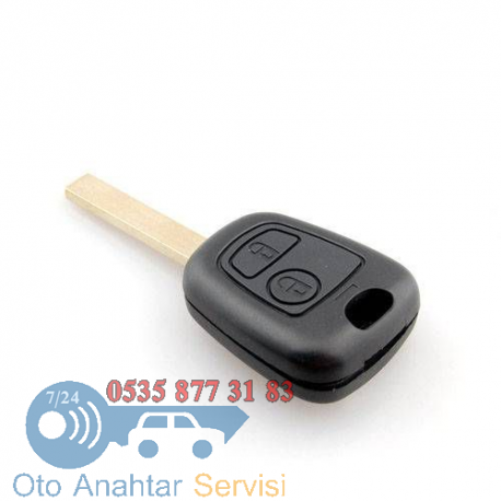 Citroen C3, Berlingo 2 Butonlu Oto Anahtar Kumanda